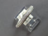 .48CT DIAMOND 14KT WHITE GOLD 3D CLASSIC MULTI ROW PAVE WEDDING ANNIVERSARY RING