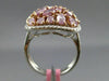 ESTATE 3.32CT WHITE & PINK DIAMOND 18KT WHITE & ROSE GOLD MULTI SHAPE HALO RING
