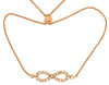 ESTATE .15CT DIAMOND 14KT ROSE GOLD 3D INFINTY LOVE ADJUSTABLE TENNIS BRACELET
