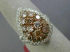 ESTATE WIDE 2.27CT MULTI COLOR DIAMOND 18K WHITE & ROSE GOLD 3D ANNIVERSARY RING