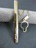 ANTIQUE 14KT WHITE & YELLOW GOLD GENTLEMAN SIMPLE NECKTIE BAR CLASP CLIP #22882