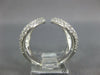 ESTATE LARGE 1.50CT DIAMOND 18K WHITE GOLD PAVE DOUBLE HORSE SHOE LUCKY FUN RING
