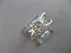 ESTATE LARGE .64CT DIAMOND 14KT WHITE GOLD FLOWER CRISS CROSS INFINITY LOVE RING