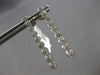 LARGE 1.0CT DIAMOND 14KT WHITE GOLD JOURNEY BEZEL BAR SCREWBACK HANGING EARRINGS