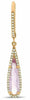 1.29CT DIAMOND & AAA PINK AMETHYST 14KT ROSE GOLD PEAR SHAPE LEVERBACK EARRINGS