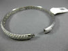 WIDE 4.99CT DIAMOND 18KT WHITE GOLD 3D MULTI ROW SEMI ETERNITY BANGLE BRACELET
