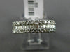ESTATE .55CT DIAMOND 18KT WHITE GOLD 3D CLASSIC 3 ROW WEDDING ANNIVERSARY RING