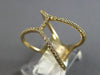 ESTATE WIDE .33CT DIAMOND 14KT YELLOW GOLD CLASSIC DOUBLE V SHAPE BAR FUN RING