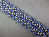 LARGE 79.21CT DIAMOND & CABOCHON TANZANITE 18KT WHITE GOLD OVAL TENNIS BRACELET