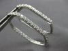 ESTATE LARGE 1.95CT DIAMOND 14KT WHITE GOLD 3D INSIDE OUT HEXAGON HOOP HANGING EARRINGS