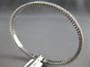WIDE 3.73 CT DIAMOND 14KT WHITE GOLD 2 ROW ETERNITY CUFF TENNIS BANGLE BRACELET