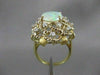 ANTIQUE 3.40CTW DIAMOND FIERY OPAL 14K YELLOW GOLD FILIGREE COCKTAIL RING #2301