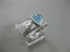 WIDE 1.35CT DIAMOND & AAA CABOCHON AQUAMARINE 18KT WHITE GOLD TRILLION LOVE RING