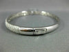 WIDE 2.26CT DIAMOND 18KT WHITE GOLD 3D MULTI ROW SEMI ETERNITY BANGLE BRACELET