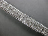 EXTRA LARGE 13.86CT DIAMOND 18K WHITE GOLD 3D CLUSTER GRADUATING BANGLE BRACELET