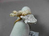 ANTIQUE LARGE 4.95CT DIAMOND 18KT WHITE & ROSE GOLD 3D FLOWER FUN COCKTAIL RING
