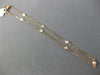 ESTATE LONG .21CT ROUND DIAMOND 14KT ROSE GOLD 3D CLASSIC BY THE YARD BRACELET