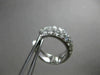 ESTATE 1.37CT ROUND DIAMOND 18K WHITE GOLD 3D PAVE 3 ROW CLASSIC HUGGIE EARRINGS