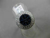 ESTATE LARGE 2.29CT DIAMOND & SAPPHIRE 18KT WHITE GOLD 3D FILIGREE CIRCULAR RING