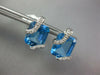 ESTATE 15.17CT DIAMOND & AAA BLUE TOPAZ 14K WHITE GOLD CLASSIC FUN STUD EARRINGS