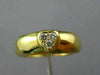 ESTATE TIFFANY & CO. .10CT DIAMOND 18K YELLOW GOLD THREE STONE HEART RING #26166