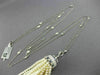 LONG 2.25CT DIAMOND AAA SAPPHIRE & SOUTH SEA PEARL 18K WHITE GOLD TASSEL PENDANT