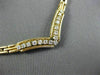 ESTATE .45CT DIAMOND 14K YELLOW GOLD 3D " V " SHAPE CLASSIC HANDCRAFTED NECKLACE