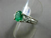 ESTATE 1.63CT DIAMOND & AAA EMERALD 18K WHITE GOLD 3D HEART HALO ENGAGEMENT RING