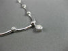 ESTATE WIDE 1.45CT SOLITAIRE DIAMOND BY THE YARD 14KT WHITE GOLD NECKLACE #5998