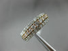ESTATE .81CT DIAMOND 14K WHITE & ROSE GOLD 3D THREE ROW WEDDING ANNIVERSARY RING