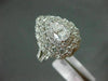 ESTATE LARGE 3.11CT DIAMOND 14K WHITE GOLD CLASSIC HALO FILIGREE ENGAGEMENT RING