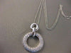 LARGE PAVE 1.20CT DIAMOND 14K WHITE GOLD LOVE CIRCLE PENDANT F/G VVS 20MM #16103
