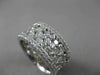 ESTATE WIDE 3.14CT DIAMOND 14KT WHITE GOLD ETOILE ANNIVERSARY RING UNIQUE #20429
