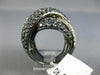 EXTRA LARGE 8.92CT BLACK & FANCY YELLOW DIAMOND 18K BLACK GOLD 3D LOVE KNOT RING