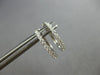 ESTATE SMALL .24CT DIAMOND 14KT WHITE GOLD OVAL LEVERBACK HOOP HANGING EARRINGS
