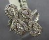 ESTATE LARGE 1.25CT DIAMOND 14KT WHITE GOLD 3D DOUBLE INFINITY CLASSIC LOVE RING