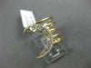 ESTATE LARGE .39CT ROUND DIAMOND 18KT ROSE GOLD CLASSIC MOON MULTI ROW FUN RING