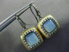 ESTATE .60CT DIAMOND & LIGHT QUARTZ 14KT BLACK & YELLOW GOLD FILIGREE EARRINGS