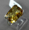 ANTIQUE 4.79CTW DIAMOND & EXTRA FACET CITRINE 14KT WHITE GOLD 3D BUTTERFLY RING