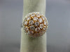 ESTATE LARGE 1.71CT WHITE & PINK DIAMOND 18K WHITE & ROSE GOLD ANNIVERSARY RING