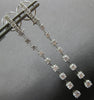 2.11CT DIAMOND 18K WHITE GOLD CLASSIC ROUND BY THE YARD CLIP ON HANGING EARRINGS