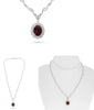 9.45CT DIAMOND & AAA RUBY 18KT WHITE GOLD OVAL & ROUND FLOWER INFINITY NECKLACE