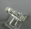 ESTATE WIDE .82CT DIAMOND 18KT WHITE GOLD 3D 7 STONE WEDDING ANNIVERSARY RING