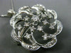 ANTIQUE LARGE 1.70CT OLD MINE DIAMOND 14KT WHITE GOLD FLOWER PIN PENDANT #23380