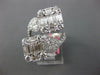 LARGE 3.47CT DIAMOND 18K WHITE GOLD MULTI SHAPE INVISIBLE HEART CRISS CROSS RING