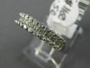 ESTATE .50CT DIAMOND 14KT WHITE GOLD 3D THREE ROW CLASSIC ROUND ANNIVERSARY RING