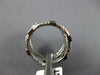 ESTATE WIDE 1.05CT AAA MULTI GEM 18KT WHITE GOLD 3D HAMMERED TRINITY RING #1650