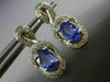 ESTATE 2.47CT DIAMOND & AAA TANZANITE 14KT WHITE GOLD PAVE SWIRL EARRINGS #15690