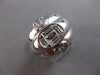 LARGE .94CT DIAMOND 18KT WHITE GOLD BAGUETTE INVISIBLE TRIPLE OVAL UNISEX RING
