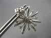 ESTATE LARGE 1.05CT DIAMOND 14KT WHITE GOLD 3D CLASSIC FLOWER STUD EARRINGS